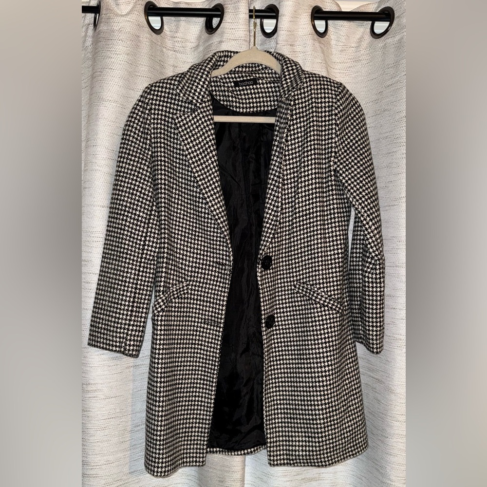 Houndstooth Blazer Coat